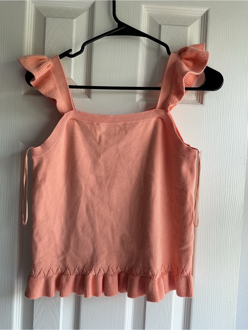 LOFT Peach Ruffle-Strap Knit Tank - Picture 5 of 10